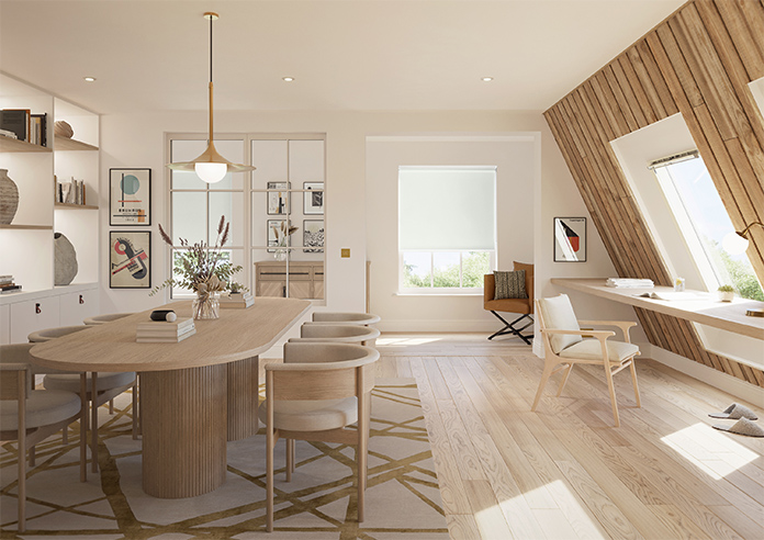 Levant (FR Blackout), Radiant White - Twist&Fit Roller Blind - Image 8